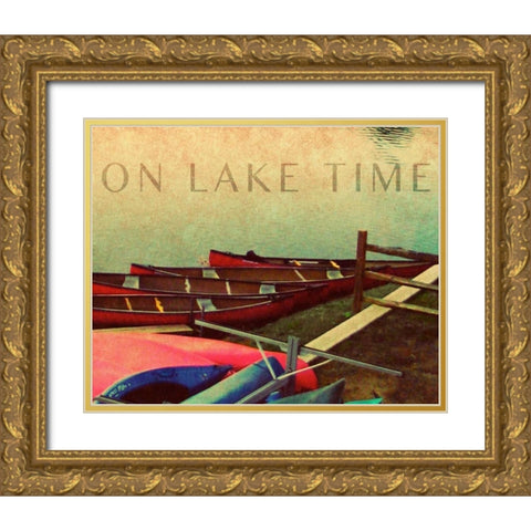 On Lake Time Gold Ornate Wood Framed Art Print with Double Matting by Biscardi, Nicholas