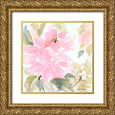Early Pink Blooms II Gold Ornate Wood Framed Art Print with Double Matting by Loreth, Lanie