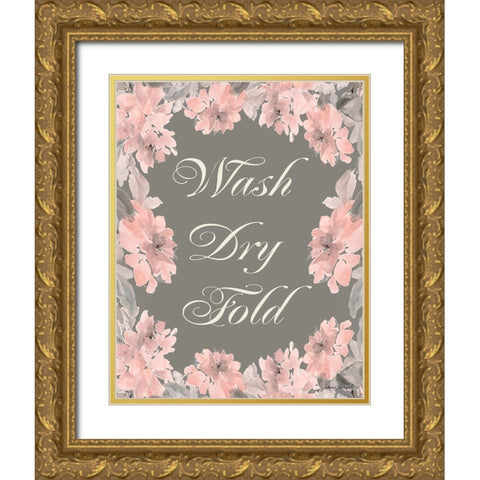 Wash Dry Fold Gold Ornate Wood Framed Art Print with Double Matting by Loreth, Lanie