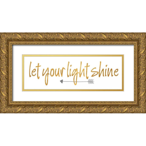 Light I Gold Ornate Wood Framed Art Print with Double Matting by SD Graphics Studio