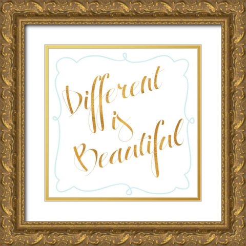 Beautiful and Smile I Gold Ornate Wood Framed Art Print with Double Matting by SD Graphics Studio
