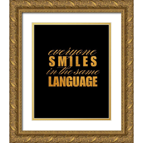 Smile Imagine I Gold Ornate Wood Framed Art Print with Double Matting by Studio, SD Graphics