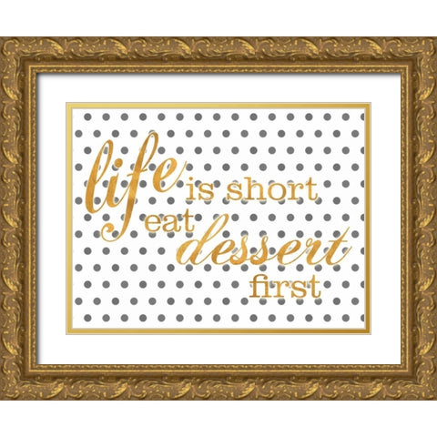Life I Gold Ornate Wood Framed Art Print with Double Matting by SD Graphics Studio