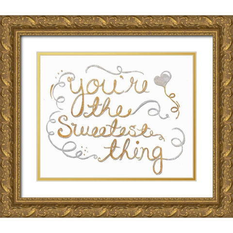 You are My Favorite II Gold Ornate Wood Framed Art Print with Double Matting by SD Graphics Studio