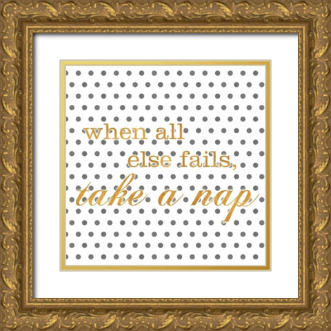 Life Square II Gold Ornate Wood Framed Art Print with Double Matting by SD Graphics Studio