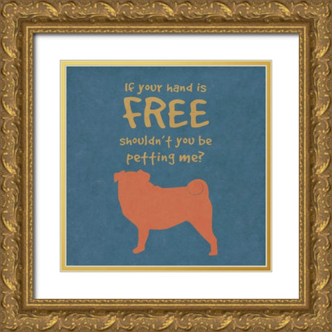 Deoge Says Square III Gold Ornate Wood Framed Art Print with Double Matting by Studio, Sd Graphics