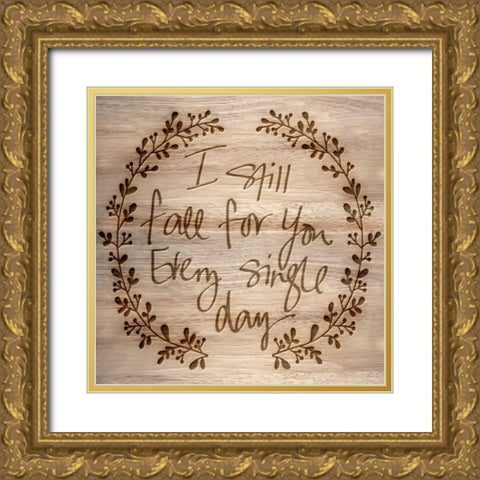 I Still Fall For You Gold Ornate Wood Framed Art Print with Double Matting by Studio, Sd Graphics