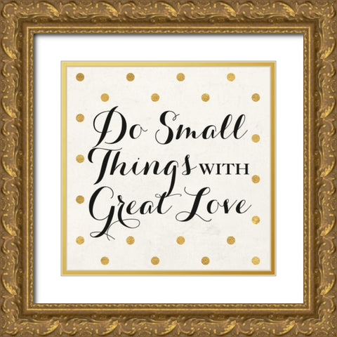 Love Words Black III Gold Ornate Wood Framed Art Print with Double Matting by SD Graphics Studio