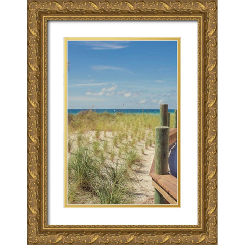 Coast Dock II Gold Ornate Wood Framed Art Print with Double Matting by Bryant, Susan