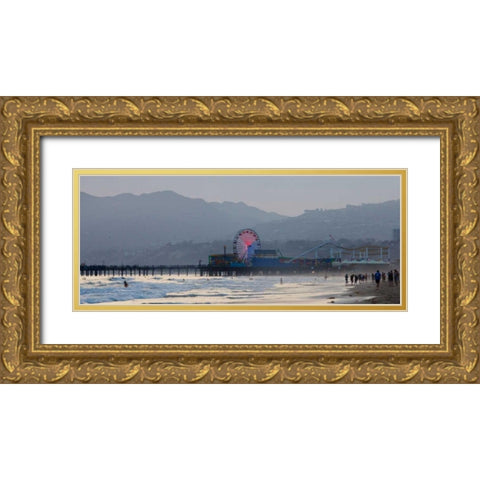 Ferris On Beach Gold Ornate Wood Framed Art Print with Double Matting by Bryant, Susan