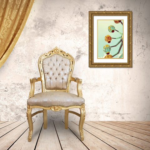 Sky Ride I Gold Ornate Wood Framed Art Print with Double Matting by Peck, Gail