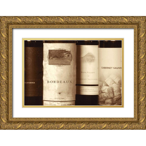 Wine Gold Ornate Wood Framed Art Print with Double Matting by Peck, Gail