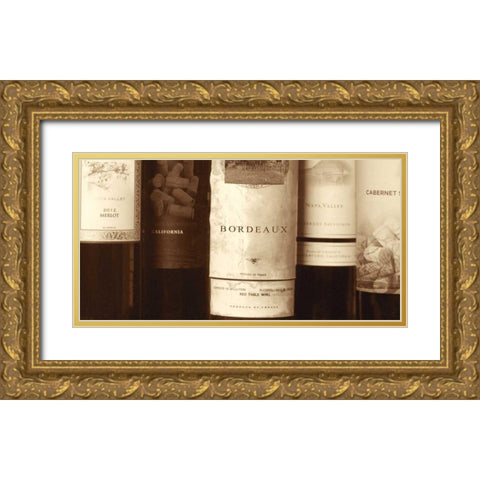 Wine Gold Ornate Wood Framed Art Print with Double Matting by Peck, Gail