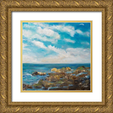 Into the Horizon Square I Gold Ornate Wood Framed Art Print with Double Matting by DeRice, Julie