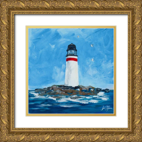 The Lighthouses I Gold Ornate Wood Framed Art Print with Double Matting by DeRice, Julie