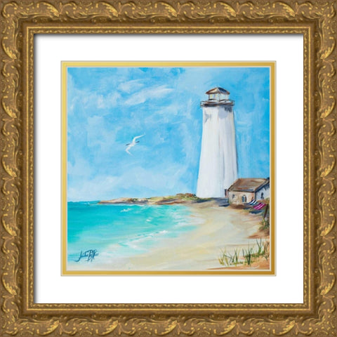 The Lighthouses III Gold Ornate Wood Framed Art Print with Double Matting by DeRice, Julie