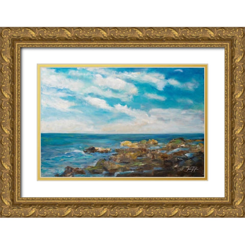 Into the Horizon I Gold Ornate Wood Framed Art Print with Double Matting by DeRice, Julie