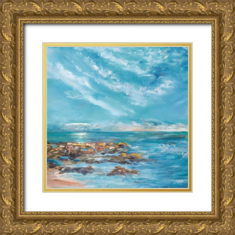 Into the Horizon Square II Gold Ornate Wood Framed Art Print with Double Matting by DeRice, Julie