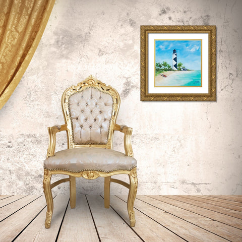 The Lighthouses IV Gold Ornate Wood Framed Art Print with Double Matting by DeRice, Julie