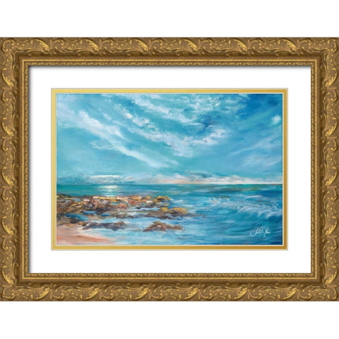 Into the Horizon II Gold Ornate Wood Framed Art Print with Double Matting by DeRice, Julie