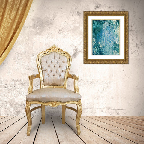 The Sea Gold Ornate Wood Framed Art Print with Double Matting by Mercado, M.