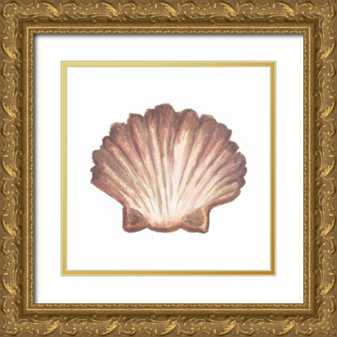 Coastal Icon Coral VI Gold Ornate Wood Framed Art Print with Double Matting by Medley, Elizabeth