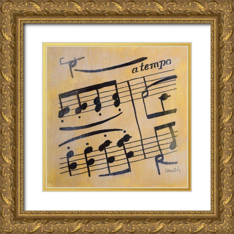 A Tempo II Gold Ornate Wood Framed Art Print with Double Matting by Loreth, Lanie