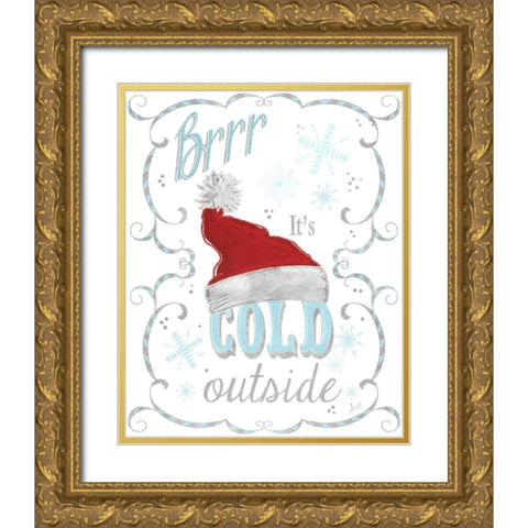 Snow Art I Gold Ornate Wood Framed Art Print with Double Matting by Metz, Andi