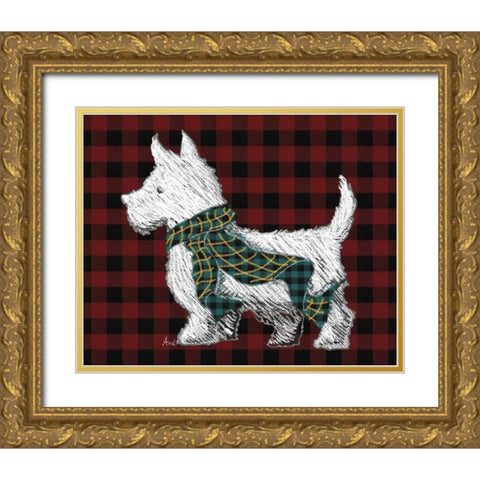 Holiday Walks Gold Ornate Wood Framed Art Print with Double Matting by Metz, Andi