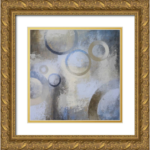 Cobalt II Gold Ornate Wood Framed Art Print with Double Matting by Marcon, Michael