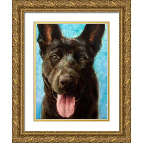 Best Friend II Gold Ornate Wood Framed Art Print with Double Matting by Johnson, Walt