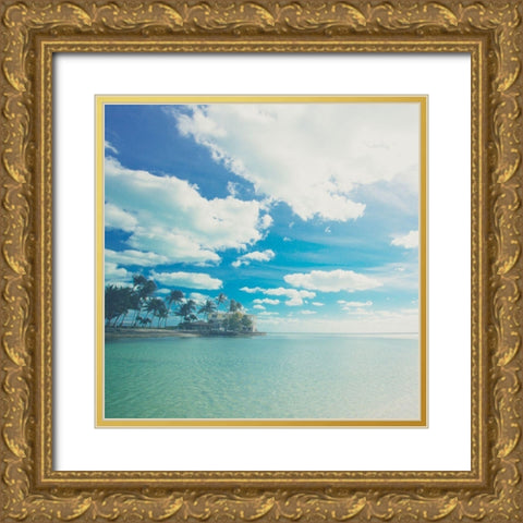 Paradise Awaits You Gold Ornate Wood Framed Art Print with Double Matting by Bryant, Susan