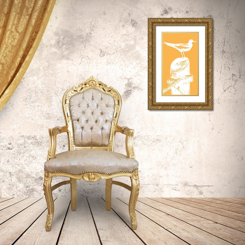 Perching Seabird III Gold Ornate Wood Framed Art Print with Double Matting by Bryant, Susan