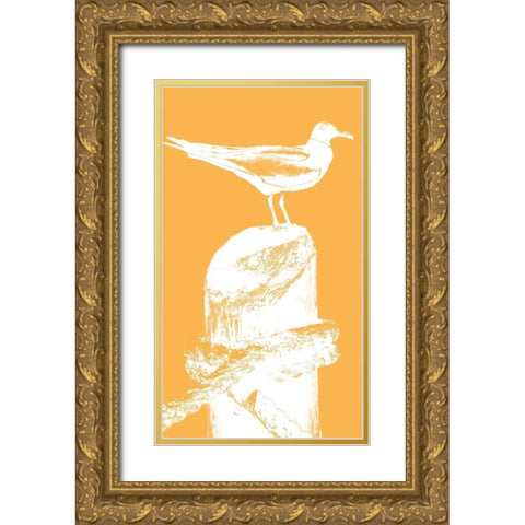 Perching Seabird III Gold Ornate Wood Framed Art Print with Double Matting by Bryant, Susan