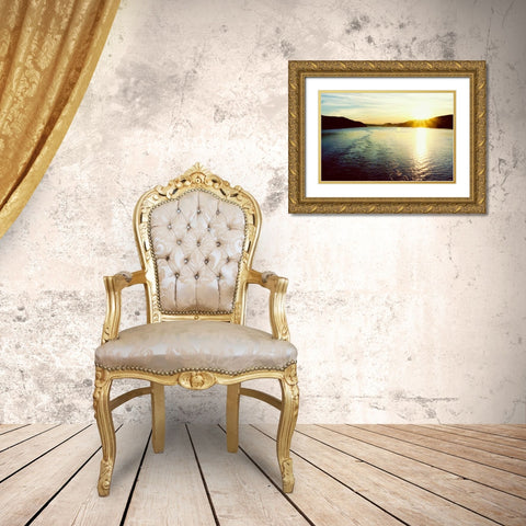 From Afar Gold Ornate Wood Framed Art Print with Double Matting by Bryant, Susan