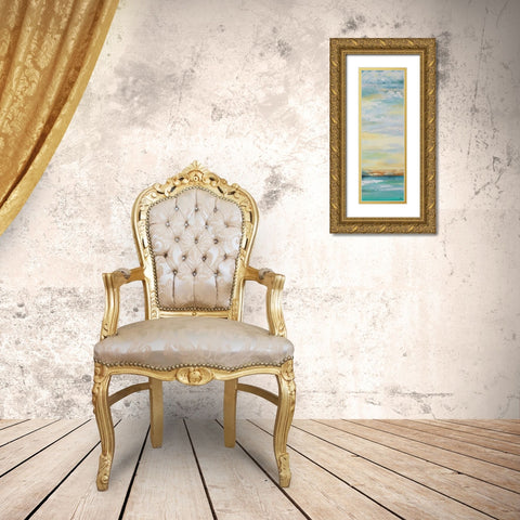 Misty Morning Panel II Gold Ornate Wood Framed Art Print with Double Matting by Pinto, Patricia