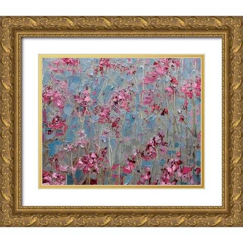 Iridaceae Gold Ornate Wood Framed Art Print with Double Matting by Coolick, Ann Marie