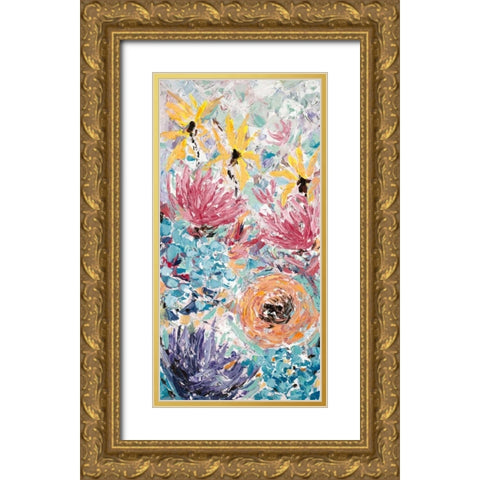 Internodes Gold Ornate Wood Framed Art Print with Double Matting by Coolick, Ann Marie