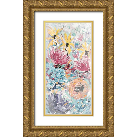Internodes Watercolor Gold Ornate Wood Framed Art Print with Double Matting by Coolick, Ann Marie