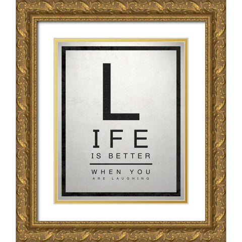 Inspirational Eye Chart II Gold Ornate Wood Framed Art Print with Double Matting by SD Graphics Studio