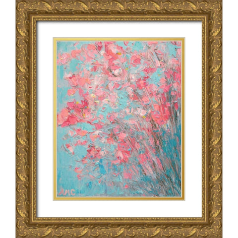 Apple Blossoms Gold Ornate Wood Framed Art Print with Double Matting by Coolick, Ann Marie