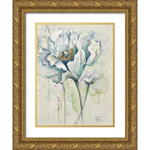 Fresh Poppies I Gold Ornate Wood Framed Art Print with Double Matting by Pinto, Patricia