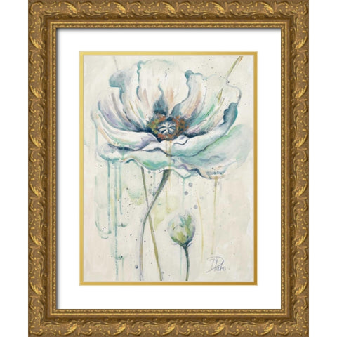 Fresh Poppies II Gold Ornate Wood Framed Art Print with Double Matting by Pinto, Patricia