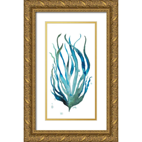 Aqua Creatures III Gold Ornate Wood Framed Art Print with Double Matting by Medley, Elizabeth