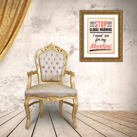 Need a Drink I Gold Ornate Wood Framed Art Print with Double Matting by SD Graphics Studio