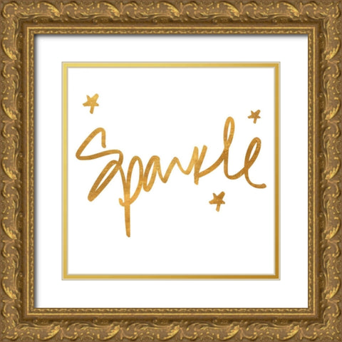 Sparkle Gold Ornate Wood Framed Art Print with Double Matting by Studio, Sd Graphics