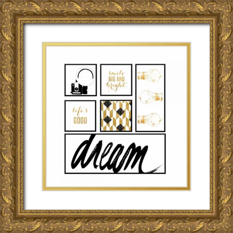 Dream Pack Gold Ornate Wood Framed Art Print with Double Matting by SD Graphics Studio