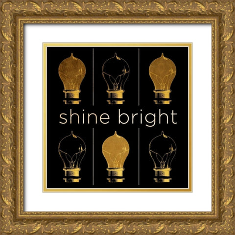 Shine and Illuminate I Gold Ornate Wood Framed Art Print with Double Matting by SD Graphics Studio