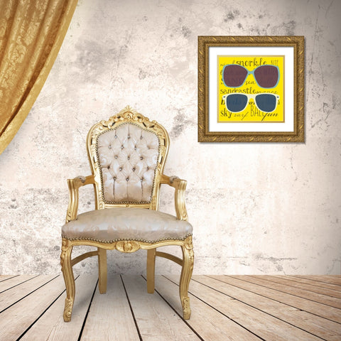 Coastal Shades II Gold Ornate Wood Framed Art Print with Double Matting by SD Graphics Studio