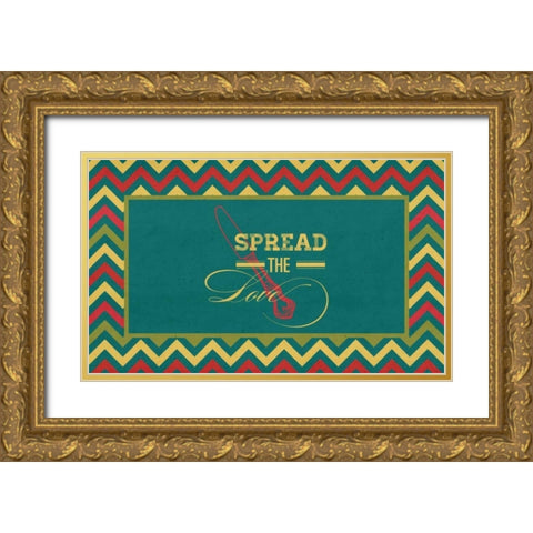 Spread the Love Gold Ornate Wood Framed Art Print with Double Matting by Studio, Sd Graphics